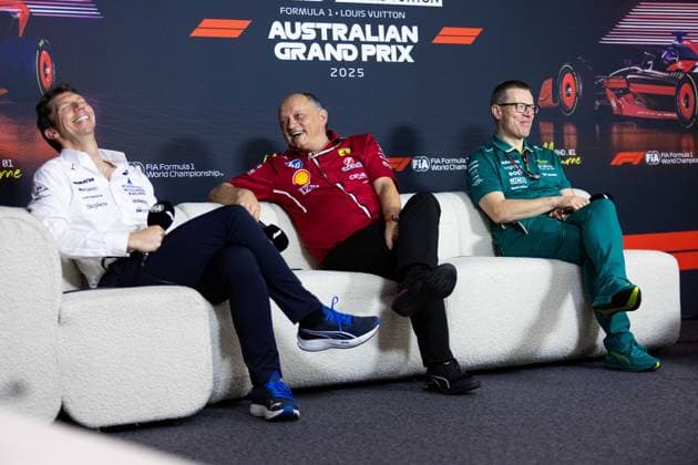 F1 - AUSTRALIAN GRAND PRIX 2025 VASSEUR Frà dà ric (fra), Team Principal & General Manager of the Scuderia Ferrari, portrait press conference, PK, Pressekonferenz during the Formula 1 Louis Vuitton Australian Grand Prix 2025, 1st round of the 2025 FIA Formula One World Championship, WM, Weltmeisterschaft from March 14 to 16, 2025 on the Albert Park Grand Prix Circuit, in Melbourne, Australia - Copyright: xJoaoxFilipex