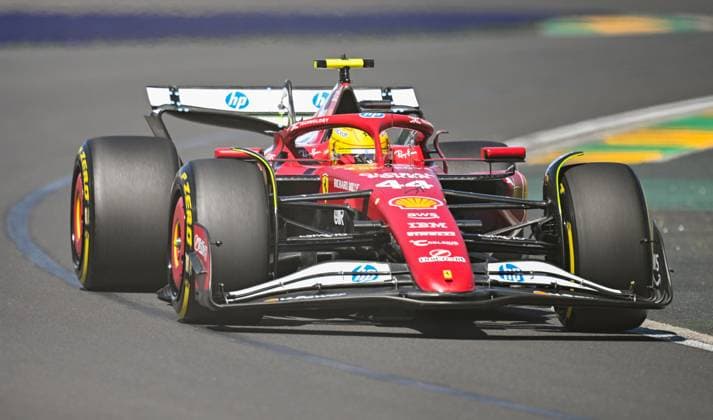 March 14, 2025, Melbourne, Australia: March 14, 2025, Melbourne, Victoria, Australia: British driver Lewis Hamilton ( 44) of Ferrari in action during day 2 of the 2025 Australian F1 Grand Prix Melbourne Australia - ZUMAk106 20250314_zaf_k106_006 Copyright: xTheoxKaranikosx