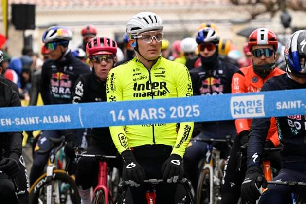 Paris - Nice 2025 - stage 6 BERRE L ETANG, FRANCE - MARCH 14 : Zimmermann Georg (GER) of Intermarche - Wanty during stage 6 of the 83th edition of the Paris - Nice cycling race, a stage of 209,8km with start in Saint-Julien-en-Saint-Alban and finish in Berre L Etang on March 14, 2025 in Berre L Etang, France, 14 03 2025 ( Motordriver Kenny Verfaillie - Berre L Etang France  Copyright: xNicoxVereeckenx