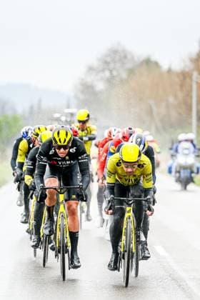 Belgian Victor Campenaerts of Team Visma-Lease a Bike pictured in action during stage six of the 83th edition of the Paris-Nice cycling race, 209,8 km from Saint-Julien-en-Saint-Alban to Berre l Etang, France, Friday 14 March 2025. DAVIDxPINTENS  x114937638x