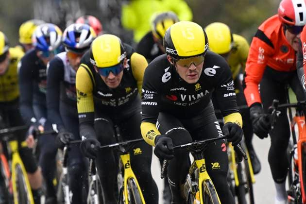 Paris - Nice 2025 - stage 6 BERRE L ETANG, FRANCE - MARCH 14 : Lemmen Bart (NED) of Team Visma Lease A Bike during stage 6 of the 83th edition of the Paris - Nice cycling race, a stage of 209,8km with start in Saint-Julien-en-Saint-Alban and finish in Berre L Etang on March 14, 2025 in Berre L Etang, France, 14 03 2025 ( Motordriver Kenny Verfaillie - Berre L Etang France  Copyright: xNicoxVereeckenx
