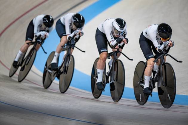 Germany UCI Track Cycling Nations Cup Konya 2025 BRÄUTIGAM Messane BRAUßE Franziska KLEIN Lisa SÜßEMILCH Laura GER Germany Landscape horizontal Landscape Event Event UCI Track Cycling Nations Cup 2025 Category Category Cycling Track Cycling Nations Cup Elite Women Location Location Asia Turkey Konya Velodrome Konya Discipline Team Pursuit Distance 4000 m Date Date 14 03 2025 Friday Day 1