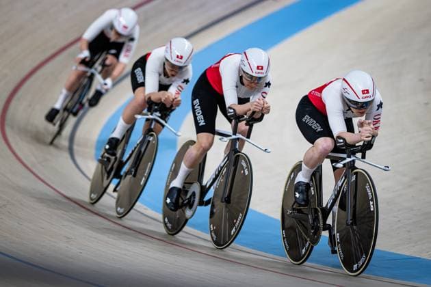 Switzerland UCI Track Cycling Nations Cup Konya 2025 ANDRES Michelle BURI Fabienne LIEHNER Annika SEITZ Aline SUI Switzerland Landscape horizontal Landscape Event Event UCI Track Cycling Nations Cup 2025 Category Category Cycling Track Cycling Nations Cup Elite Women Location Location Asia Turkey Konya Velodrome Konya Discipline Team Pursuit Distance 4000 m Date Date 14 03 2025 Friday Day 1