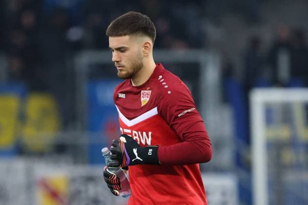 14 03 2025, Soccer, Men, 3 League, Season 2024 2025, 1 FC Saarbrücken VfB Stuttgart II, Dennis Seimen VfB Stuttgart II Saarbrücken Ludwigsparkstadion Saarland Germany EN Copyright: xSebastianxBachx