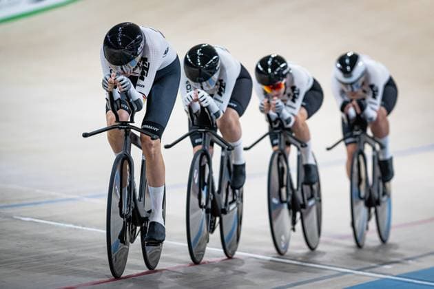 Germany UCI Track Cycling Nations Cup Konya 2025 BRÄUTIGAM Messane BRAUßE Franziska KLEIN Lisa SÜßEMILCH Laura GER Germany Landscape horizontal Landscape Event Event UCI Track Cycling Nations Cup 2025 Category Category Cycling Track Cycling Nations Cup Elite Women Location Location Asia Turkey Konya Velodrome Konya Discipline Team Pursuit Distance 4000 m Date Date 14 03 2025 Friday Day 1