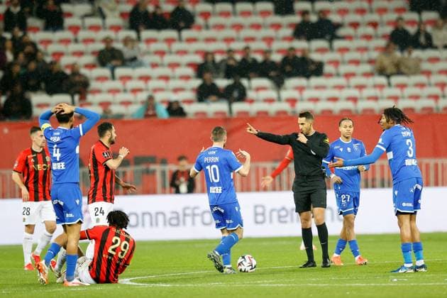 OGC Nice v AJ Auxerre - Ligue 1 McDonald s 2024 2025 Abdelatif KHERRADJI (ARBITRE) during the Ligue 1 MacDonald s match between Nice and Auxerre at Allianz Riviera on March 14, 2025 in Nice, France. Nice France  Copyright: xFEPx 776296010