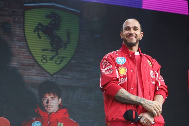 March 15, 2025: LEWIS HAMILTON of Team Ferrari on stage at the Fan Forum at the 2025 Australian Formula 1 Grand Prix on March 15, 2025 in Melbourne, VIC Australia - ZUMAa155 20250315_aaa_a155_013 Copyright: xChristopherxKhouryx