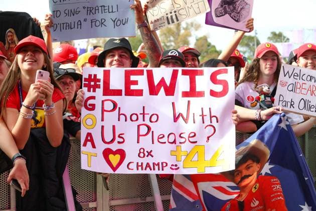 March 15, 2025: Formula 1 fans at the Fan Forum at the 2025 Australian Formula 1 Grand Prix on March 15, 2025 in Melbourne, VIC Australia - ZUMAa155 20250315_aaa_a155_027 Copyright: xChristopherxKhouryx