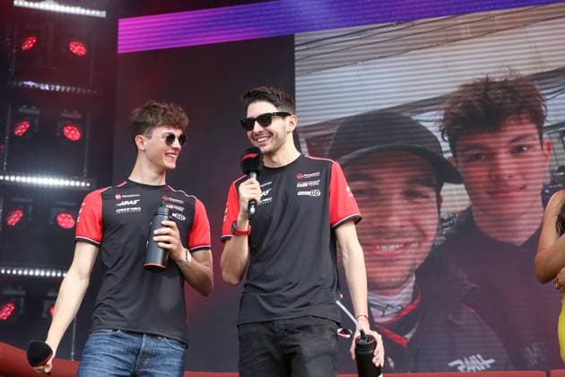 March 15, 2025: OLIVER BEARMAN and ESTEBAN OCON of Team Haas on stage at the Fan Forum at the 2025 Australian Formula 1 Grand Prix on March 15, 2025 in Melbourne, VIC Australia - ZUMAa155 20250315_aaa_a155_072 Copyright: xChristopherxKhouryx