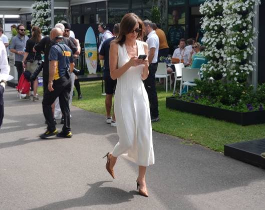 15 03 2025, Albert Park Circuit, Melbourne, FORMULA 1 LOUIS VUITTON AUSTRALIAN GRAND PRIX 2025 ,pictured Rebecca Donaldson, girlfriend of Carlos Sainz Jr ESP , Williams Racing Photo by Hasan Bratic DeFodi Images