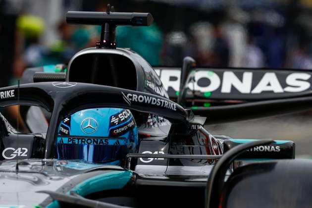 63 George Russell GBR, Mercedes AMG Petronas F1 Team , F1 Grand Prix of Australia at Albert Park Grand Prix Circuit on March 15, 2025 in Melbourne, Australia Photo by HOCH ZWEI Melbourne Australia