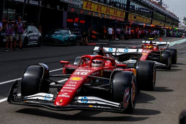 16 Charles Leclerc MCO, Scuderia Ferrari HP , 44 Lewis Hamilton GBR, Scuderia Ferrari HP , F1 Grand Prix of Australia at Albert Park Grand Prix Circuit on March 15, 2025 in Melbourne, Australia Photo by HOCH ZWEI Melbourne Australia
