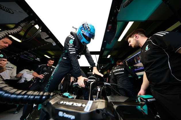 63 George Russell GBR, Mercedes AMG Petronas F1 Team , F1 Grand Prix of Australia at Albert Park Grand Prix Circuit on March 15, 2025 in Melbourne, Australia Photo by HOCH ZWEI Melbourne Australia