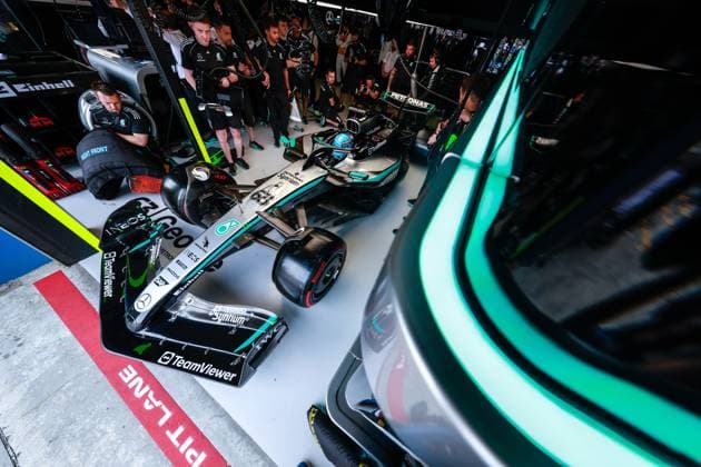 63 George Russell GBR, Mercedes AMG Petronas F1 Team , F1 Grand Prix of Australia at Albert Park Grand Prix Circuit on March 15, 2025 in Melbourne, Australia Photo by HOCH ZWEI Melbourne Australia