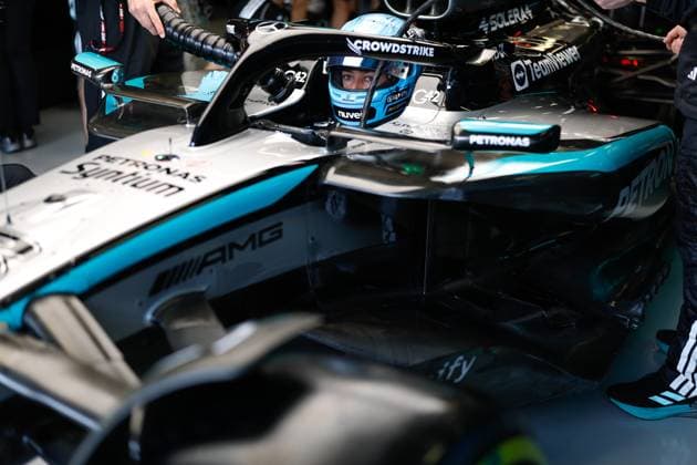 63 George Russell GBR, Mercedes AMG Petronas F1 Team , F1 Grand Prix of Australia at Albert Park Grand Prix Circuit on March 15, 2025 in Melbourne, Australia Photo by HOCH ZWEI Melbourne Australia