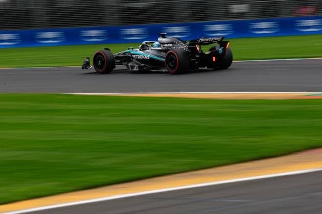 63 George Russell GBR, Mercedes AMG Petronas F1 Team , F1 Grand Prix of Australia at Albert Park Grand Prix Circuit on March 15, 2025 in Melbourne, Australia Photo by HOCH ZWEI Melbourne Australia