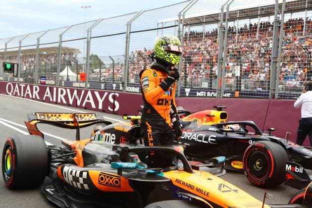 15 03 2025, Albert Park Circuit, Melbourne, FORMULA 1 LOUIS VUITTON AUSTRALIAN GRAND PRIX 2025 ,in the picture pole position for Lando Norris GBR , McLaren F1 Team Photo by Hasan Bratic DeFodi Images