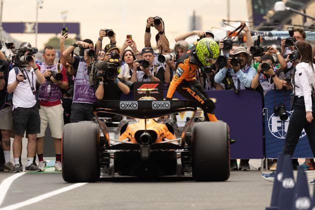 15 03 2025, Albert Park Circuit, Melbourne, FORMULA 1 LOUIS VUITTON AUSTRALIAN GRAND PRIX 2025 ,in the picture pole position for Lando Norris GBR , McLaren F1 Team Photo by Hasan Bratic DeFodi Images