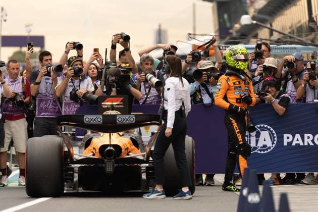 15 03 2025, Albert Park Circuit, Melbourne, FORMULA 1 LOUIS VUITTON AUSTRALIAN GRAND PRIX 2025 ,in the picture pole position for Lando Norris GBR , McLaren F1 Team Photo by Hasan Bratic DeFodi Images