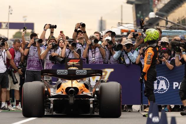 15 03 2025, Albert Park Circuit, Melbourne, FORMULA 1 LOUIS VUITTON AUSTRALIAN GRAND PRIX 2025 ,in the picture pole position for Lando Norris GBR , McLaren F1 Team Photo by Hasan Bratic DeFodi Images