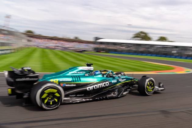 March 15, 2025, Melbourne, Victoria, Australia: Aston Martin Aramco Formula One Team driver LANCE STROLL (18) of Canada at Turn 13 (Schumacher) on Saturday at the Formula 1 Louis Vuitton Australian Grand Prix 2025 on March 15, 2025 in Melbourne, Australia. Melbourne Australia - ZUMAf186 20250315_zsp_f186_136 Copyright: xJamesxForresterx