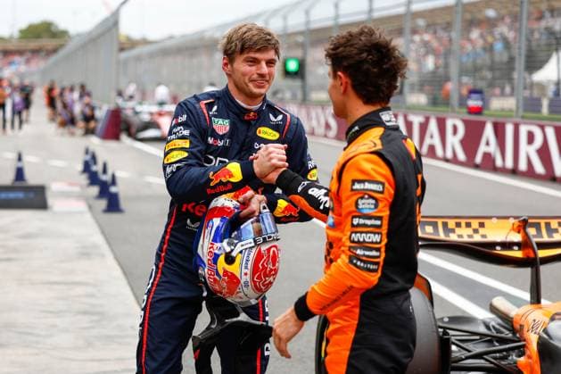 1 Max Verstappen NLD, Oracle Red Bull Racing , 4 Lando Norris GBR, McLaren F1 Team , F1 Grand Prix of Australia at Albert Park Grand Prix Circuit on March 15, 2025 in Melbourne, Australia Photo by HOCH ZWEI Melbourne Australia