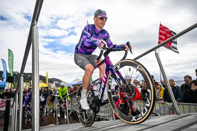 Paris - Nice 2025 - stage 7 AURON, FRANCE - MARCH 15 : O Brien Kelland (AUS) of Team Jayco Alula before the start of the race during stage 7 of the 83th edition of the Paris - Nice cycling race, a stage of 109,3km with start in Nice and finish at Auron on March 15, 2025 in Auron, France, 15 03 2025 ( Motordriver Kenny Verfaillie - Auron France  Copyright: xNicoxVereeckenx