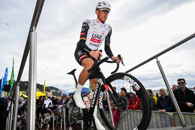 Paris - Nice 2025 - stage 7 AURON, FRANCE - MARCH 15 : Politt Nils (GER) of Uae Team Emirates - Xrg before the start of the race during stage 7 of the 83th edition of the Paris - Nice cycling race, a stage of 109,3km with start in Nice and finish at Auron on March 15, 2025 in Auron, France, 15 03 2025 ( Motordriver Kenny Verfaillie - Auron France  Copyright: xNicoxVereeckenx