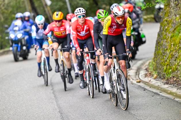 Paris - Nice 2025 - stage 7 AURON, FRANCE - MARCH 15 : Izquierdo Clement (FRA) of Cofidis in the escape pack during stage 7 of the 83th edition of the Paris - Nice cycling race, a stage of 109,3km with start in Nice and finish at Auron on March 15, 2025 in Auron, France, 15 03 2025 ( Motordriver Kenny Verfaillie - Auron France  Copyright: xNicoxVereeckenx