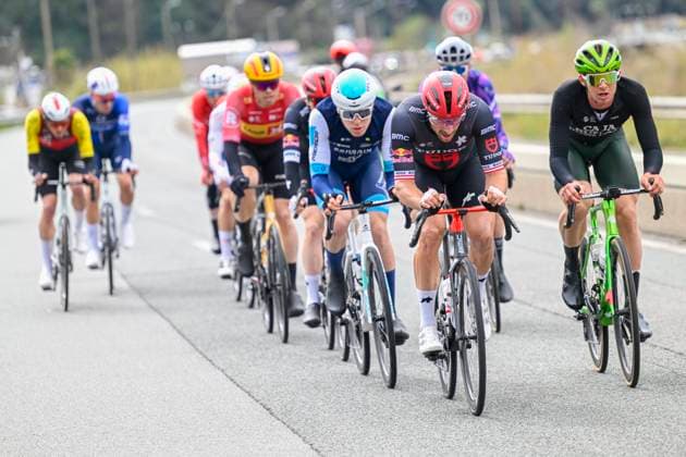 Paris - Nice 2025 - stage 7 AURON, FRANCE - MARCH 15 : Haller Marco (AUT) of Tudor Pro Cycling Team leading the escape pack, Otruba Jakub (CZE) of Caja Rural - Seguros Rga during stage 7 of the 83th edition of the Paris - Nice cycling race, a stage of 109,3km with start in Nice and finish at Auron on March 15, 2025 in Auron, France, 15 03 2025 ( Motordriver Kenny Verfaillie - Auron France  Copyright: xNicoxVereeckenx