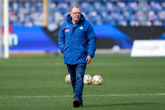 Ralf Zwanziger Manager, Womens Soccer, TSG , Crop, Full Body, Single Image, Single Photo, Action, Action, 15 03 2025, Sinsheim Hoffenheim Germany , Soccer, Google Pixel Women Bundesliga, TSG 1899 Hoffenheim 1 FC Köln, DFB DFL REGULATIONS PROHIBIT ANY USE OF PHOTOGRAPHS AS IMAGE SEQUENCES AND OR QUASI VIDEO xozx