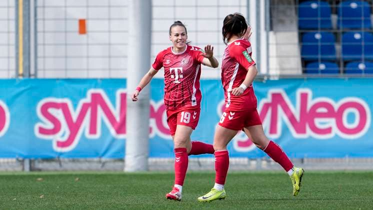 from left goal scorer Dora Zeller Cologne, 19 , Martyna Wiankowska Cologne, 26 , players of 1 FC Cologne, cheer about the goal to 1 1, jubilation, goal celebration, celebrate the goal, goal, celebration, cheers about the goal, rejoicing, joy, rejoices, optimistic, positive, game scene, highlight, action, action, 15 03 2025, Sinsheim Hoffenheim Germany , Soccer, Google Pixel Women Bundesliga, TSG 1899 Hoffenheim 1 FC Köln, DFB DFL REGULATIONS PROHIBIT ANY USE OF PHOTOGRAPHS AS IMAGE SEQUENCES AND OR QUASI VIDEO xozx