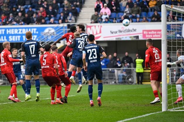 Paderborn, Home Deluxe Arena, 15 03 25, GER, Herren, 2 Bundesliga, Saison 2024 2025, SC Paderborn 07 1 FC Kaiserslautern Bild Ragnar ACHE Kaiserslautern macht das Tor zum 3 3 Only for editorial use DFL regulations prohibit any use of photographs as image sequences and or quasi video NRW Germany