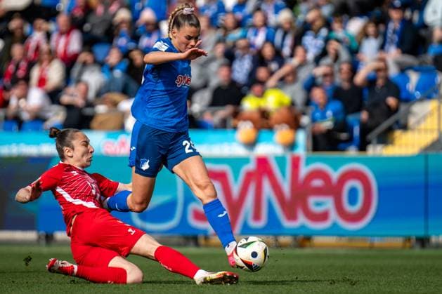 Google Pixel Frauen Bundesliga, TSG Hoffenheim 1 FC Köln 15 03 2025 Selina Cerci TSG Hoffenheim, 29 and Sylwia Matysik 1 FC Köln, 20 Google Pixel Frauen Bundesliga, TSG Hoffenheim 1 FC Köln, on 15 03 2025 at the Dietmar Hopp Stadium in Hoffenheim DFB REGULATIONS PROHIBIT ANY USE OF PHOTOGRAPHS AS IMAGE SEQUENCES AND OR QUASI VIDEO Copyright: xBEAUTIFULxSPORTS Gelhardtx