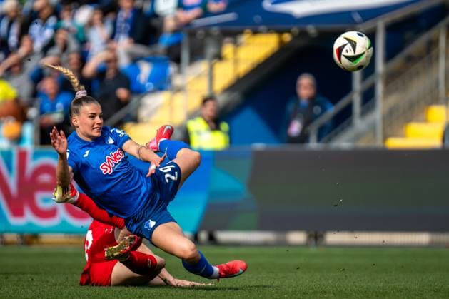 Google Pixel Frauen Bundesliga, TSG Hoffenheim 1 FC Köln 15 03 2025 Selina Cerci TSG Hoffenheim, 29 and Sylwia Matysik 1 FC Köln, 20 Google Pixel Frauen Bundesliga, TSG Hoffenheim 1 FC Köln, on 15 03 2025 at the Dietmar Hopp Stadium in Hoffenheim DFB REGULATIONS PROHIBIT ANY USE OF PHOTOGRAPHS AS IMAGE SEQUENCES AND OR QUASI VIDEO Copyright: xBEAUTIFULxSPORTS Gelhardtx