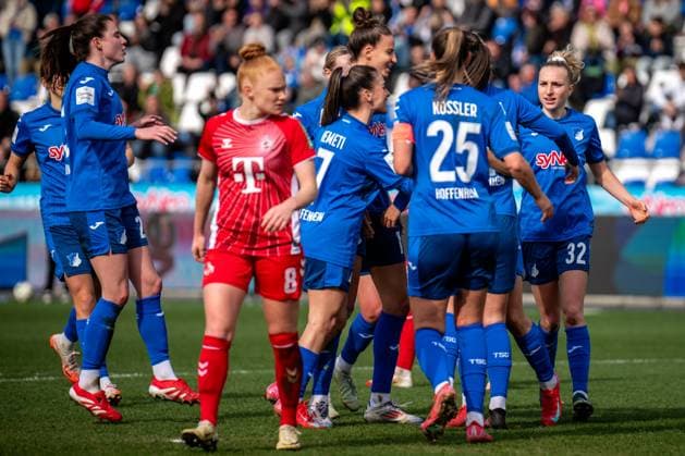 Google Pixel Womens Bundesliga, TSG Hoffenheim 1 FC Köln 15 03 2025 Cheering after the goal for 2 1 Google Pixel Womens Bundesliga, TSG Hoffenheim 1 FC Köln, on 15 03 2025 at the Dietmar Hopp Stadium in Hoffenheim DFB REGULATIONS PROHIBIT ANY USE OF PHOTOGRAPHS AS IMAGE SEQUENCES AND OR QUASI VIDEO Copyright: xBEAUTIFULxSPORTS Gelhardtx