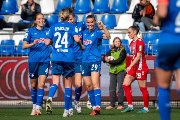 Google Pixel Womens Bundesliga, TSG Hoffenheim 1 FC Köln 15 03 2025 Cheers after the 3 1 by Selina Cerci TSG Hoffenheim, 29 Google Pixel Womens Bundesliga, TSG Hoffenheim 1 FC Köln, on 15 03 2025 at the Dietmar Hopp Stadium in Hoffenheim DFB REGULATIONS PROHIBIT ANY USE OF PHOTOGRAPHS AS IMAGE SEQUENCES AND OR QUASI VIDEO Copyright: xBEAUTIFULxSPORTS Gelhardtx