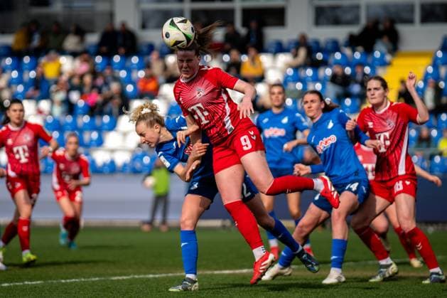 Google Pixel Frauen Bundesliga, TSG Hoffenheim 1 FC Köln 15 03 2025 Header by Adriana Achci ska 1 FC Köln, 9 Google Pixel Frauen Bundesliga, TSG Hoffenheim 1 FC Köln, am 15 03 2025 im Dietmar Hopp Stadion in Hoffenheim DFB REGULATIONS PROHIBIT ANY USE OF PHOTOGRAPHS AS IMAGE SEQUENCES AND OR QUASI VIDEO Copyright: xBEAUTIFULxSPORTS Gelhardtx