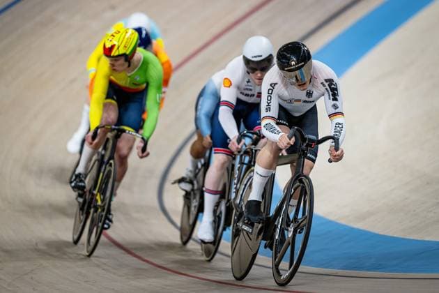 VILAR Lucas Oscar, LEDINGHAM HORN Harry, SPIEGEL Luca, CHUGAY Andrey, VADAPALAS Eimantas, VAN LOON Tijmen UCI Track Cycling Nations Cup Konya 2025 VILAR Lucas Oscar ARG Argentina LEDINGHAM HORN Harry GBR Great Britain SPIEGEL Luca GER Germany CHUGAY Andrey KAZ Kazakhstan VADAPALAS Eimantas LTU Lithuania VAN LOON Tijmen NED Netherlands Landscape format landscape horizontal Landscape Event Event UCI Track Cycling Nations Cup 2025 Category Category Cycling Track Cycling Nations Cup Elite Men Location Location Asia Turkey Konya Velodrome Konya Discipline Keirin Distance m Date Date 15 03 2025 Saturday Day 2