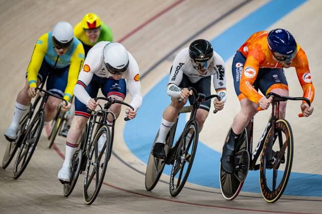 VILAR Lucas Oscar, LEDINGHAM HORN Harry, SPIEGEL Luca, CHUGAY Andrey, VADAPALAS Eimantas, VAN LOON Tijmen UCI Track Cycling Nations Cup Konya 2025 VILAR Lucas Oscar ARG Argentina LEDINGHAM HORN Harry GBR Great Britain SPIEGEL Luca GER Germany CHUGAY Andrey KAZ Kazakhstan VADAPALAS Eimantas LTU Lithuania VAN LOON Tijmen NED Netherlands Landscape format landscape horizontal Landscape Event Event UCI Track Cycling Nations Cup 2025 Category Category Cycling Track Cycling Nations Cup Elite Men Location Location Asia Turkey Konya Velodrome Konya Discipline Keirin Distance m Date Date 15 03 2025 Saturday Day 2