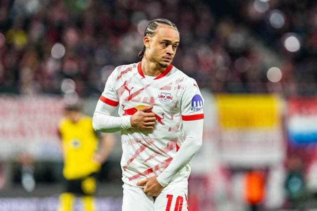 15 03 2025, RB Leipzig vs Borussia Dortmund, 1 Bundesliga, Matchday 26 Xavi Simons RB Leipzig, 10 Important note According to the regulations of the DFL German Football League and the DFB German Football Association, it is prohibited to use photographs taken in the stadium and or of the match in the form of sequential images and or video-like photo series Copyright: xBahhoxKarax