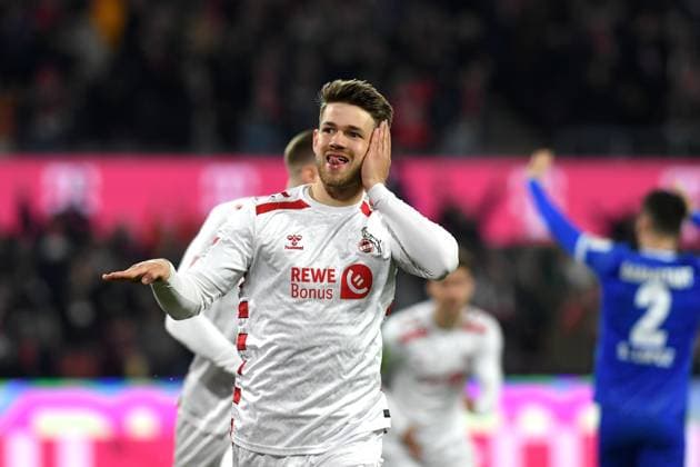 Jan Thielmann 1 FC Koeln celebrates after scoring his team™s first goal during the 2 Bundesliga match between 1 FC Koeln and SV Darmstadt 98 at RheinEnergieStadion on March 15, 2025 in Cologne, Germany, Germany Photo by Ralf Treese DeFodi Images Jan Thielmann 1 FC Koeln celebrates after scoring his team™s first goal during the 2 Bundesliga match between 1 FC Köln and SV Darmstadt 98 at RheinEnergieStadion on March 15, 2025 in Cologne, Germany Photo by Ralf Treese DeFodi Images DFB DFL REGULATIONS PROHIBIT ANY USE OF PHOTOGRAPHS AS IMAGE SEQUENCES AND OR QUASI VIDEO Photo by Ralf Treese DeFodi Images