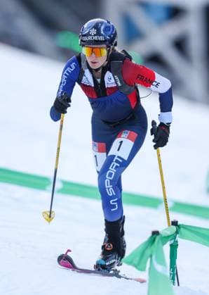 SKI MOUNTAINEERING - ISMF WC Schladming SCHLADMING,AUSTRIA,15.MAR.25 - SKI MOUNTAINEERING - ISMF World Cup, sprint race. Image shows Emily Harrop (FRA).  GEPAxpictures xHaraldxSteiner
