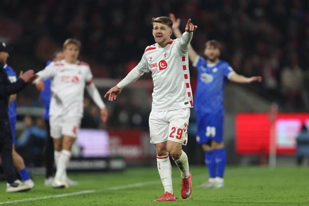 Jan Thielmann 1 FC Koeln gestures, gestures during the 2 Bundesliga match between 1 FC Köln and SV Darmstadt 98 at RheinEnergieStadion on March 15, 2025 in Cologne, Germany Photo by Oliver Kaelke DeFodi Images Jan Thielmann 1 FC Koeln gestures during the 2 Bundesliga match between 1 FC Köln and SV Darmstadt 98 at RheinEnergieStadion on March 15, 2025 in Cologne, Germany Photo by Oliver Kaelke DeFodi Images DFB DFL REGULATIONS PROHIBIT ANY USE OF PHOTOGRAPHS AS IMAGE SEQUENCES AND OR QUASI VIDEO Photo by Oliver Kaelke DeFodi Images
