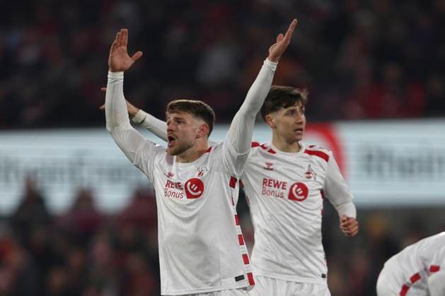 Jan Thielmann 1 FC Koeln gestures, gestures during the 2 Bundesliga match between 1 FC Köln and SV Darmstadt 98 at RheinEnergieStadion on March 15, 2025 in Cologne, Germany Photo by Oliver Kaelke DeFodi Images Jan Thielmann 1 FC Koeln gestures during the 2 Bundesliga match between 1 FC Köln and SV Darmstadt 98 at RheinEnergieStadion on March 15, 2025 in Cologne, Germany Photo by Oliver Kaelke DeFodi Images DFB DFL REGULATIONS PROHIBIT ANY USE OF PHOTOGRAPHS AS IMAGE SEQUENCES AND OR QUASI VIDEO Photo by Oliver Kaelke DeFodi Images