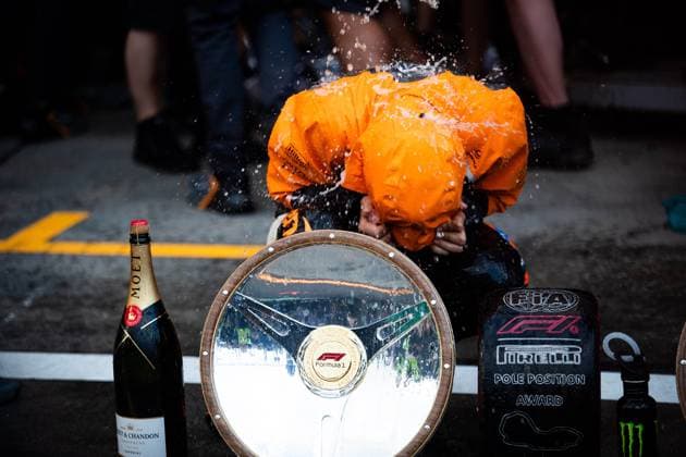F1 - AUSTRALIAN GRAND PRIX 2025 NORRIS Lando (gbr), McLaren F1 Team MCL39, portrait celebration during the Formula 1 Louis Vuitton Australian Grand Prix 2025, 1st round of the 2025 FIA Formula One World Championship, WM, Weltmeisterschaft from March 14 to 16, 2025 on the Albert Park Grand Prix Circuit, in Melbourne, Australia -  Copyright: xJoaoxFilipex