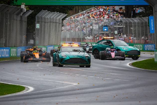 F1 Safety Car, Aston Martin Vantage, 4 Lando Norris GBR, McLaren F1 Team , F1 Grand Prix of Australia at Albert Park Grand Prix Circuit on March 16, 2025 in Melbourne, Australia Photo by HOCH ZWEI Melbourne Australia
