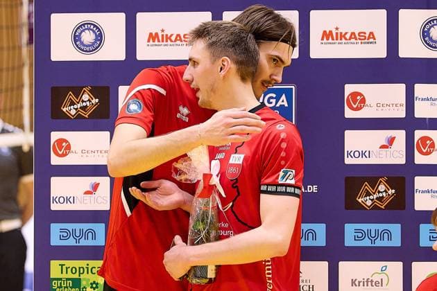 MVPs of the match Marius Buechi TUS Kriftel, 16 left and Robin Leber TV Rottenburg, 11 right GER, TuS Kriftel v TV Rottenburg,Volleyball, 2 Bundesliga, Matchday 19, Season 2024 2025, 15 03 25 GER, TuS Kriftel v TV Rottenburg,Volleyball, 2 Bundesliga, Matchday 19, Season 2024 2025, 15 03 25 Kriftel Copyright: xEibner-Pressefoto GeraldxOelze-dexStoppanyx EP-ODS