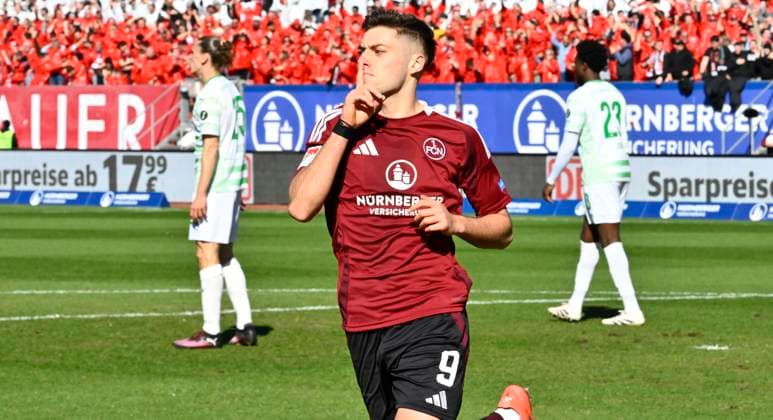 16 03 2025 Soccer Season 2024 2025 2 Soccer Bundesliga 26 Matchday 1 FC Nürnberg FCN Club SpVgg Greuther Fürth Kleeblatt Derby Frankenderby Sportfoto Zink xwoxzix DFL regulations prohibit any use of photographs as image sequences and or quasi video only for editorial use Torjubel Jubel nach Treffer Tor Torschuß zum 3 0 durch Stefanos Tzimas 9, 1 FC Nürnberg FCN