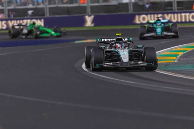 16th March 2025; Melbourne Grand Prix Circuit, Melbourne, Victoria, Australia; Australian Formula 1 Grand Prix; Race Day; Number 12 Mercedes AMG Petronas driver Andrea Kimi Antonelli in wet conditions during the race  ActionPlus12762216 StephenxBlackberry